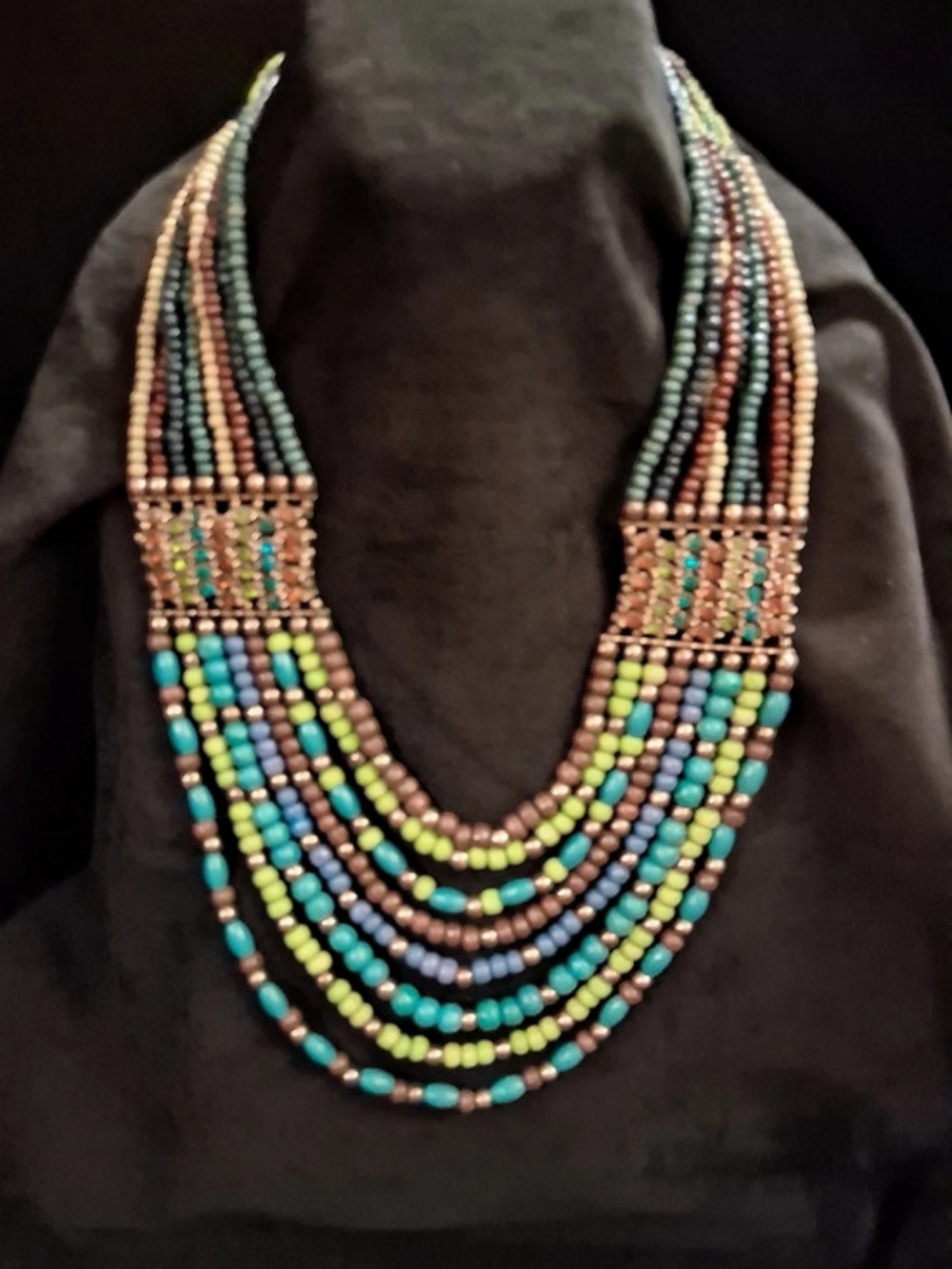 Multicolor Beaded Statement Necklace